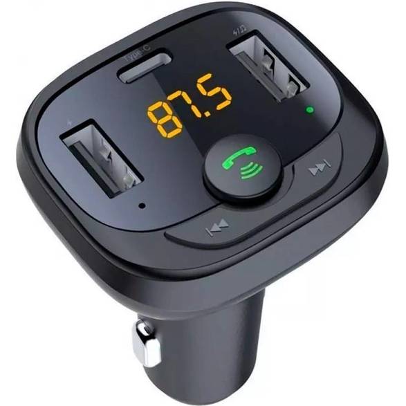 FM трансмиттер PROOVE Singer PD-02 2USB+Type-C (44886black) Материал  пластик