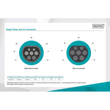 Зарядний пристрій для електромобілів DIGITUS EV Single Phase 240V 32A 10 м Type 2 to Type 2 Standard (DK-1P32-100)