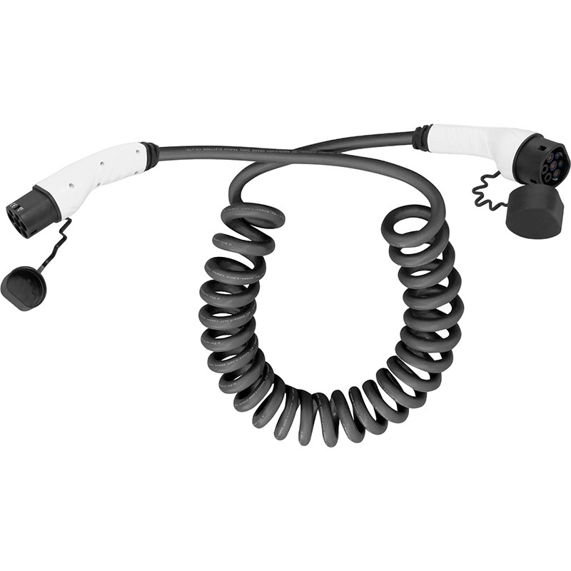 Зарядний пристрій для електромобілів DIGITUS EV Single Phase 240V 32A 5 м Type 2 to Type 2 Spiral (DK-1P32-S-050)