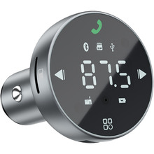 FM трансмітер PROOVE FM Launcher Sound Sync 30W PD+QC3.0 Type-C+USB Gray (50880)