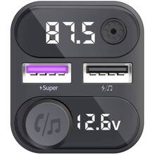 FM-трансмиттер INSPIRE C37 MP3 2xUSB 12-24V Black (FM-C37)