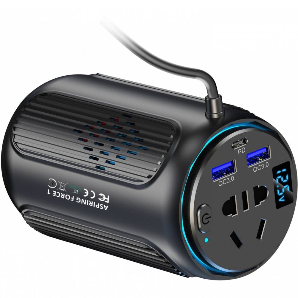 Инвентор ASPIRING Force 1 150W PD20W Black (FC.150) Входное напряжение 12