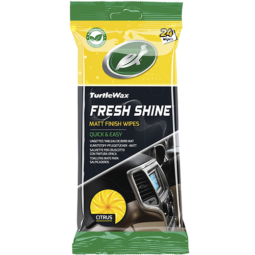 Салфетки для салона TURTLE WAX Fresh Shine Citrus Matt Finish Wipes 24 шт (54096)