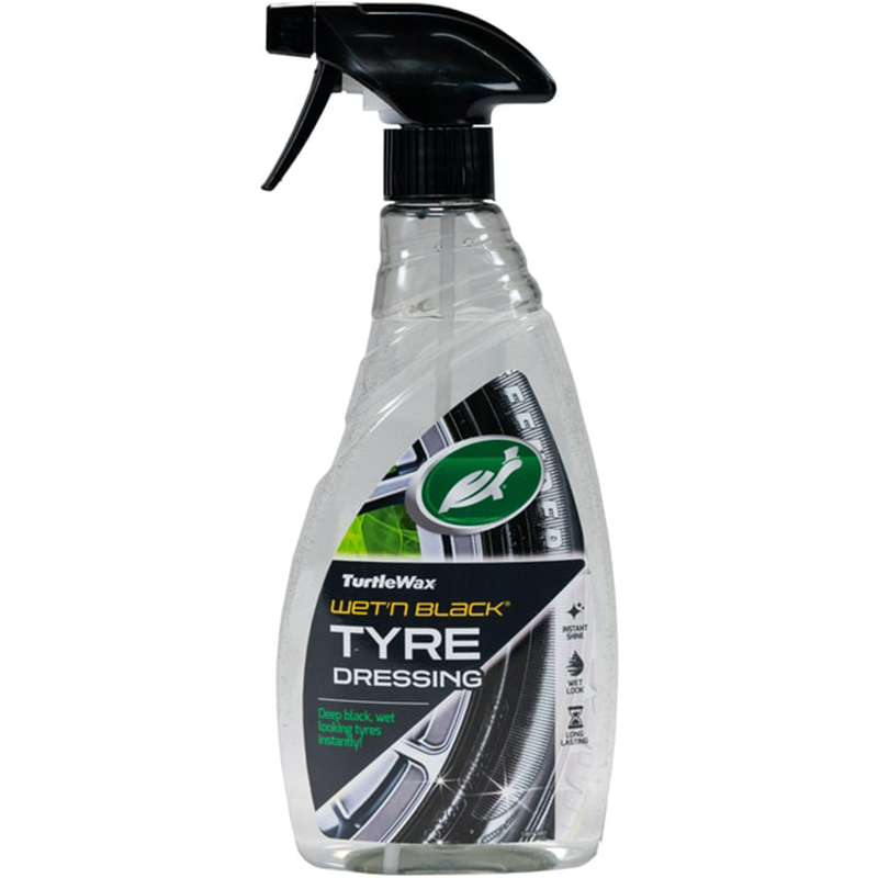 Поліроль для чорніння шин та пластику TURTLE WAX Wet-n-Black 500 мл (53943)