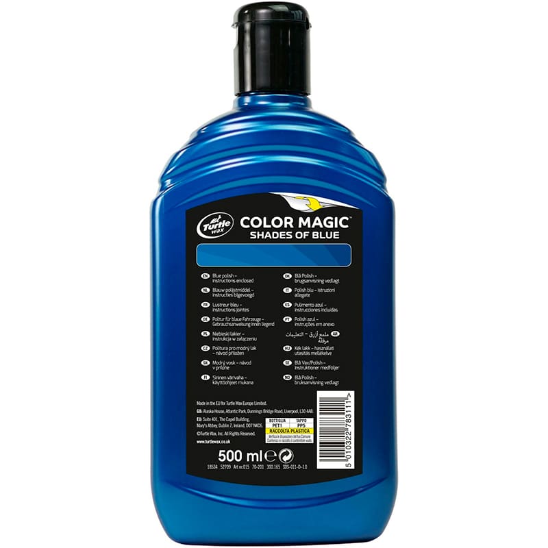 ПолірольTURTLE WAX Color Magic 500 мл Blue (52709) Сумісніть універсальні