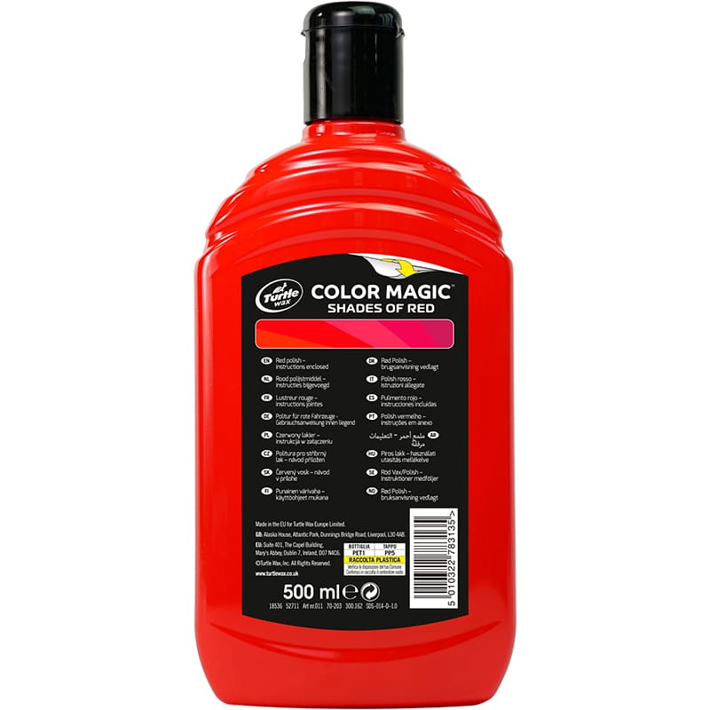 Поліроль TURTLE WAX Color Magic 500 мл Red (52711) Сумісніть універсальні