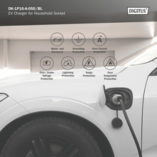 Зарядное устройство DIGITUS для автомобилей EV Single Phase 230V 16A 5м Schuko to Type 2 Standard (DK-1P16-A-050-BL)