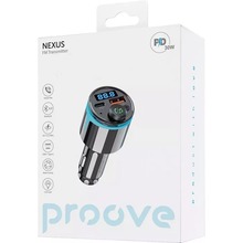 FM-трансмиттер PROOVE Nexus 30W (PD+QC3.0) Type-C+USB Black (FMNX30110001)