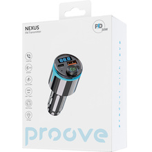FM-трансмиттер PROOVE Nexus 30W (PD+QC3.0) Type-C+USB Black (FMNX30110001)
