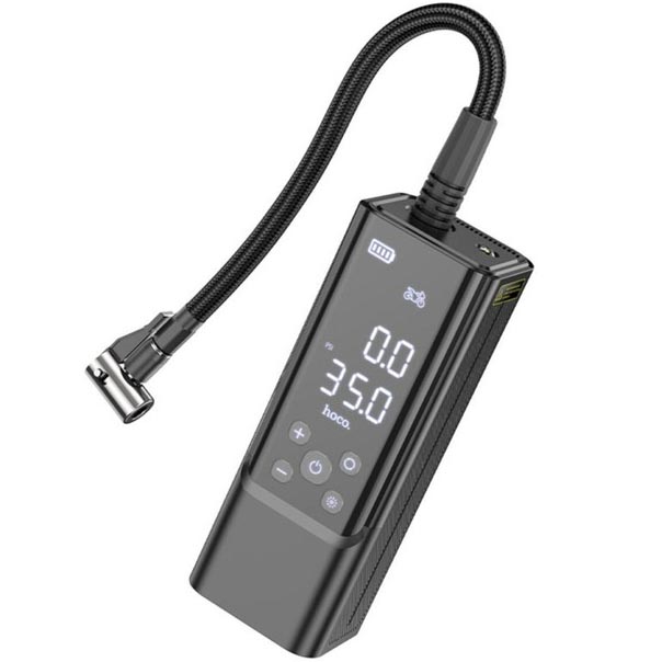Портативный компрессор HOCO ZP7 5000mAh Black (6942007614511) Материал  пластик