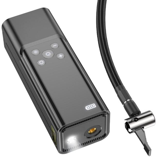 Внешний вид Портативный компрессор HOCO ZP7 5000mAh Black (6942007614511)