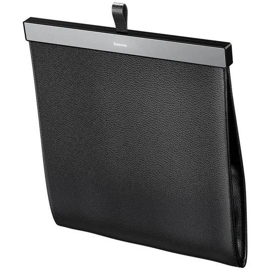 housegoods BASEUS Автомобільний органайзер Large Garbage Bag for Back Seat of Cars Black Додатково Матеріал: Екошкіра; Організатор стійкий до дії води; Блокує поширення неприємних запахів вмісту