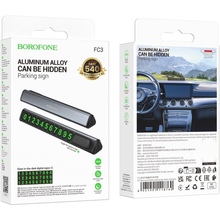 Паркувальна карта BOROFONE FC3 Ronny може бути захищена від parking sign Black Metal Gray (6941991118760)