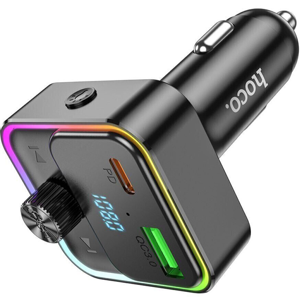 Фото 3 FM-трансмітер HOCO E81 Fantasy PD30W+QC3.0 BT FM Black (6942007612296)
