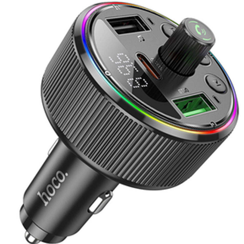 FM-трансмиттер HOCO E82 Guerrero PD30W+QC3.0 BT FM Black (6942007620642)