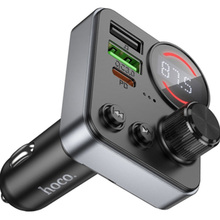 FM-трансмітер HOCO E86 Alegria 48W dual port PD30W+QC3.0 BT FM Black (6942007646956)