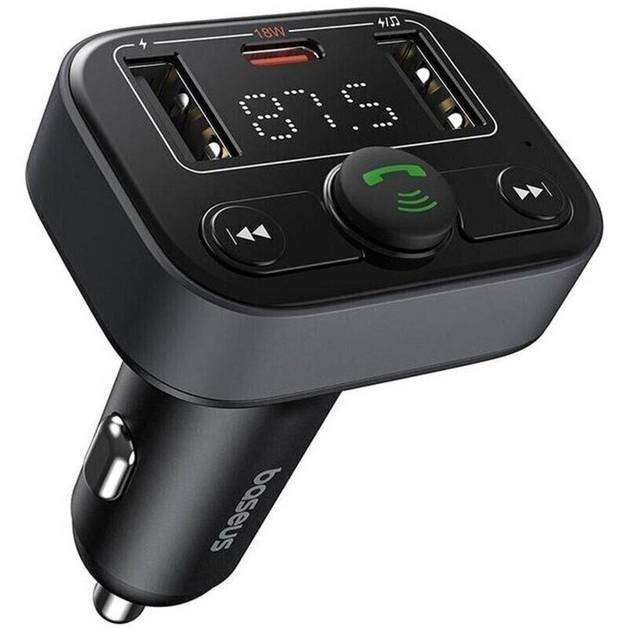 FM-трансмиттер BASEUS S-09 Lite Black (C10762300113-00) Материал  пластик
