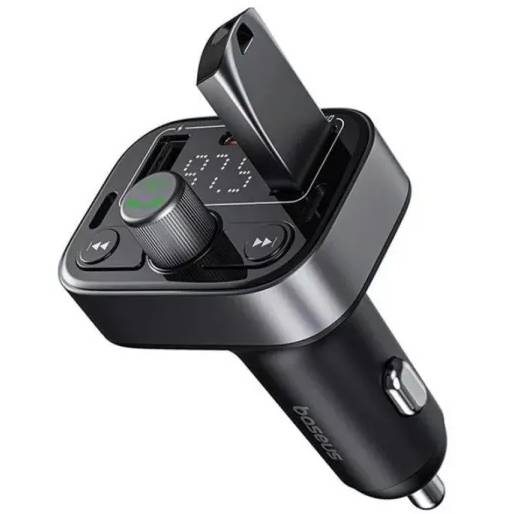 FM-трансмітер BASEUS S-09 Pro Black (C10762200113-00) Матеріал пластик
