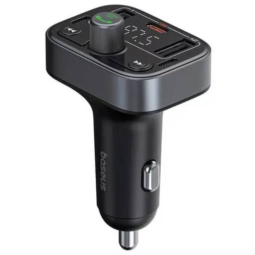 FM-трансмітер BASEUS S-09 Pro Black (C10762200113-00) Додатковi характеристики Вага: 36 гр, Потужність: Вхід: 12В-24В, Вихід: 18Вт Макс, Вихідний роз'єм: mini jack 3.5 мм, Вихід USB1: 5В/1А, Вихід USB2: 5В/2.4А, Вихід Type-C: 9V/A, 12V/1.