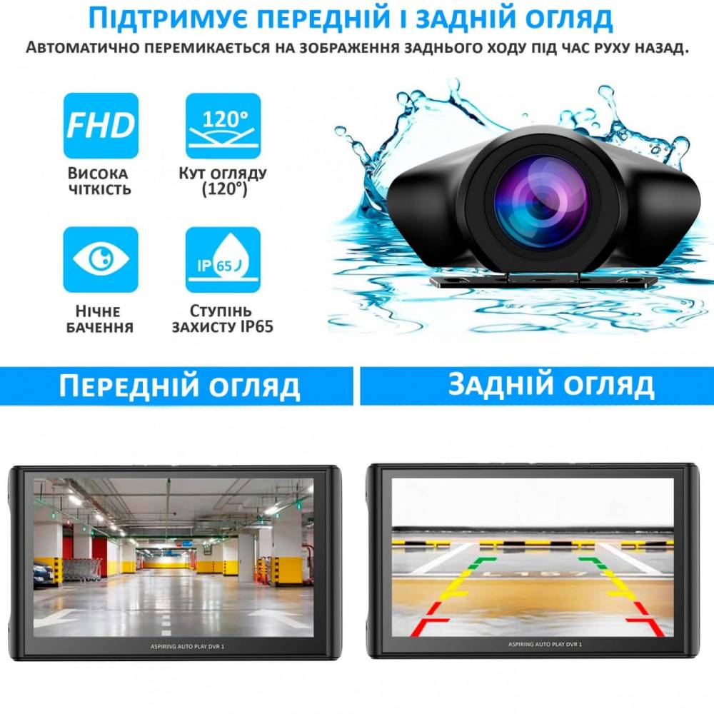 В Фокстрот Автомобильный монитор ASPIRING Auto Play DVR 1 (DVR-S801)