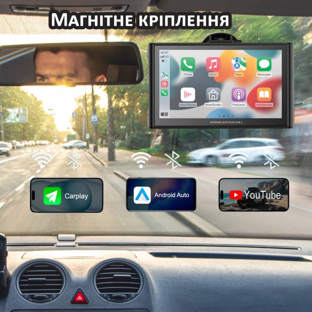 В интернет магазине Автомобильный монитор ASPIRING Auto Play DVR 1 (DVR-S801)