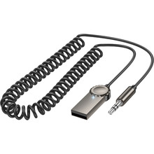 Bluetooth-ресивер BOROFONE BC56 Peaceful car AUX BT receiver with cable Metal Gray (6941991113031)