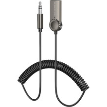 Bluetooth-ресивер BOROFONE BC56 Peaceful car AUX BT receiver with cable Metal Gray (6941991113031)