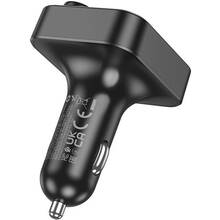 FM-трансмиттер HOCO E85 Tiger PD20W+QC3.0 car BT FM transmitter Black (6942007634304)