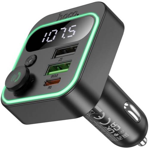 FM-трансмиттер HOCO E85 Tiger PD20W+QC3.0 car BT FM transmitter Black (6942007634304) Дополнительно Выходные интерфейсы: 2 x USB Type A, 1 x USB Type C; Bluetooth 5.4;