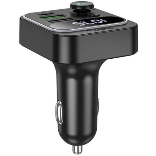 Фото 4 FM-трансмиттер HOCO E85 Tiger PD20W+QC3.0 car BT FM transmitter Black (6942007634304)