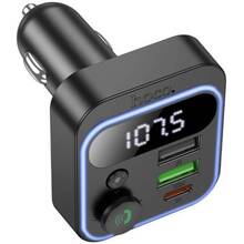 FM-трансмиттер HOCO E85 Tiger PD20W+QC3.0 car BT FM transmitter Black (6942007634304)
