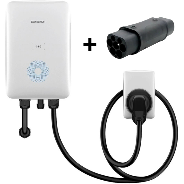 Зарядная станция для электромобиля SUNGROW Type2 7kW 32A 1-Ph (AC007E-01) Входное напряжение 230