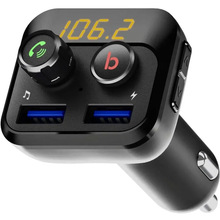 FM-трансмітер GRAND-X MegaBass, Bluetooth V5.0 Hands Free MicroSD 2USB 1A+2,4A (98GRX)