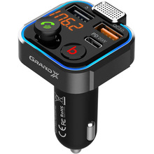 FM-трансмітер GRAND-X MegaBass Bluetooth V5.0 Hands Free Quick Charge 3.0 PD 20W (99RGX)