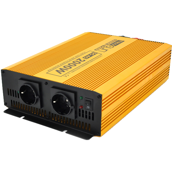 Інвертор напруги MEXXSUN 12V/220V 2000W (MXSPSW-2000-12S) Додатково розміри: 360 х 220 х 80 мм