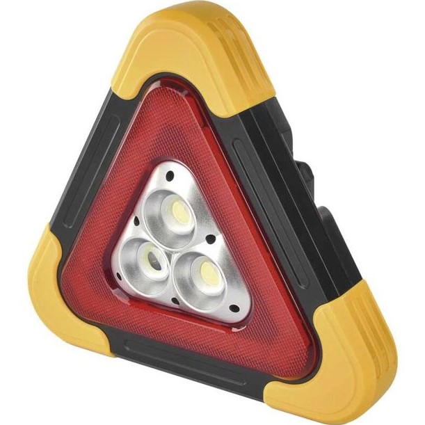 Фонарь аварийной остановки EMOS P4010 Дополнительные характеристики COB + красные LED; встроенный Li-Ion аккумулятор 1800 мАч; зарядка через USB; три режима — белый/красный/мигающий; складная подставка; ручка для подвешивания; ударопрочный ABS-пластик; влагозащита