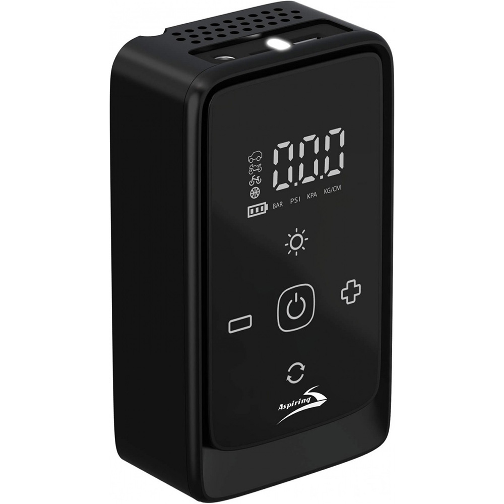 Портативный автокомпрессор ASPIRING Storm 6 Powerbank 90W 20L/min Wireless and Cord (ST60B) Дополнительно Комплектация: автокомпрессор, кабель для зарядки компрессора и телефонов Type-C, кабель для зарядки от прикуривателя, набор насадок, руководство пользователя, гарантийный талон