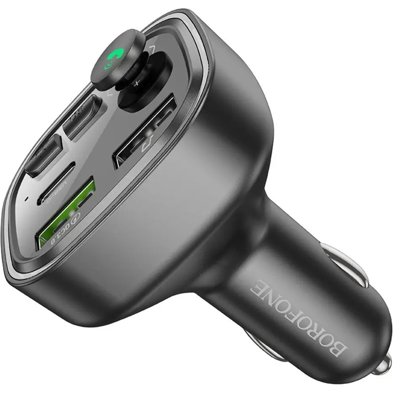 FM-трансмітер BOROFONE BC48 Broad QC3.0 18W Black (6941991104039) Сумісніть універсальні