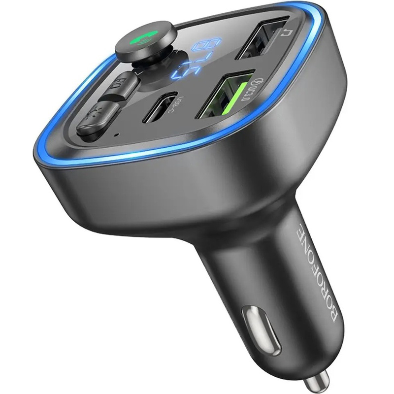 Зовнішній вигляд FM-трансмітер BOROFONE BC48 Broad QC3.0 18W Black (6941991104039)