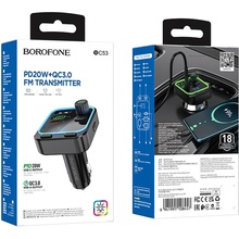 FM-трансмітер BOROFONE BC53 Highway PD20W+QC3.0 18W Black (6941991108457)