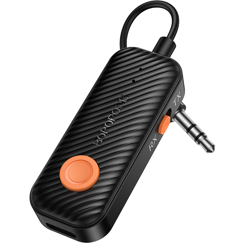 Bluetooth ресивер BOROFONE BC62 Walker AUX BT audio receiver/transmitter (6941991124143) Додатково Місткість акумулятора 140 mAh; Забезпечує до 7 годин роботи в режимі прийому (RX) та 4 годин у режимі передачі (TX) при 80% гучності; Час повного заряду складає 2 години