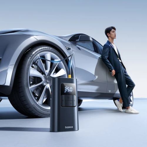 Фото 4 Автокомпрессор BASEUS PrimeTrip VA1 Wired and Wireless 2-in-1 Tire Inflator Cosmic Black (C11169001121-00)