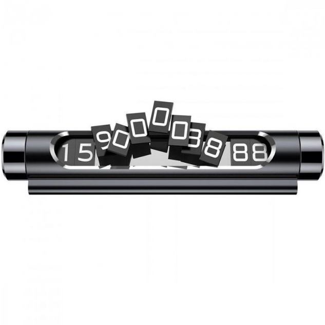 Парковочная карта BASEUS Temporary Parking Number Card Black (ACNUM-01) Материал  металл