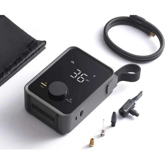 Автомобільний компресор HOTO Xiaomi Air Pump Pro (QWCQB003) Додатково максимальний тиск: 150 PSI, дисплей: цифровий LED, живлення: вбудований акумулятор, час роботи: до 30 хв, розміри: 140х65х45 мм, вага: 480 г