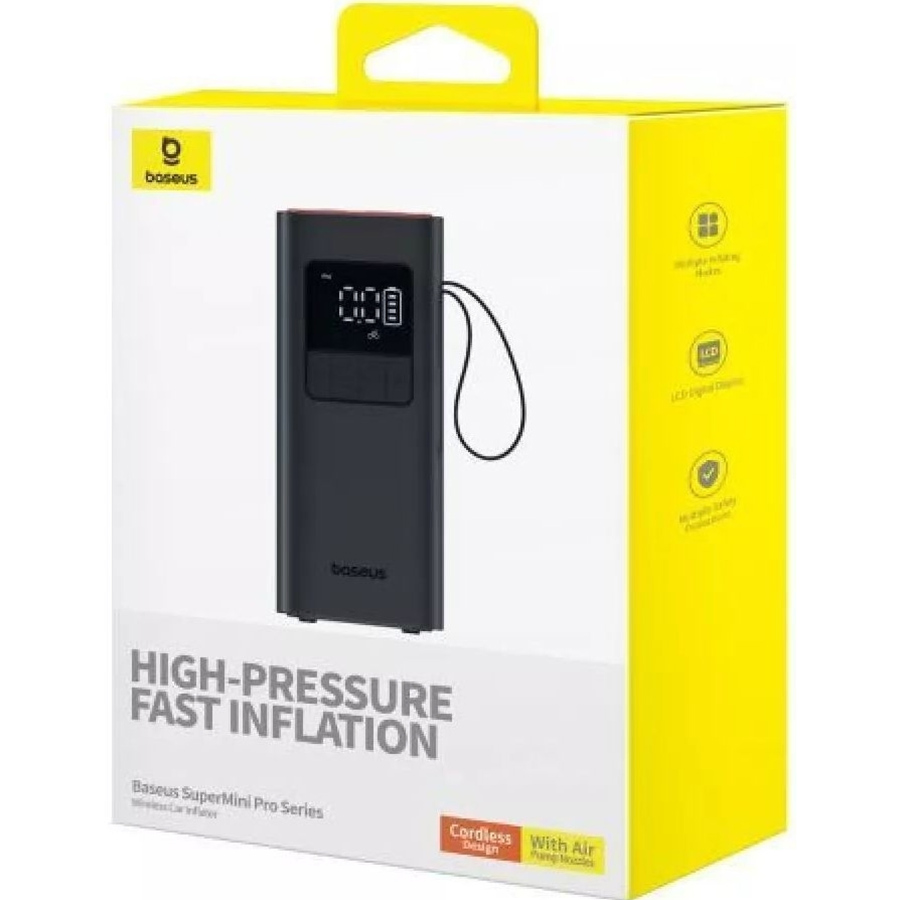 Автокомпрессор BASEUS SuperMini Pro Series Wireless Black (1152132) Номинальная мощность 50