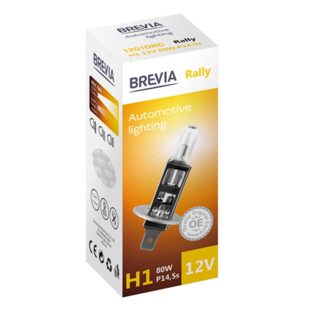 Лампа BREVIA H1 12V 55W P14,5s  Power +30% СР (12010RC)
