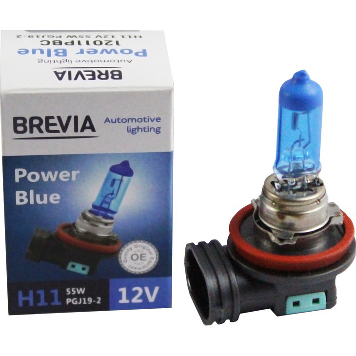 Лампа BREVIA H11 12V 55W PGJ19-2 Power Blue 4200K CP (12011PBC)