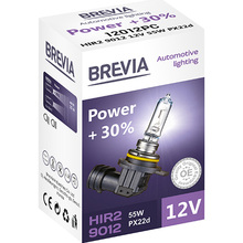 Лампа BREVIA HIR 2 9012 12V 55W P*22d Power +30% СР (12012PC)