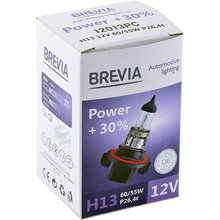 Лампа BREVIA H13 12V 60/55W P26 4t Power +30% СР (12013PC)