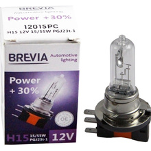 Лампа BREVIA H15 12V 15/55W PGJ23t-1 Power +30% СР (12015PC)